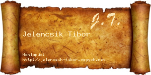 Jelencsik Tibor névjegykártya
